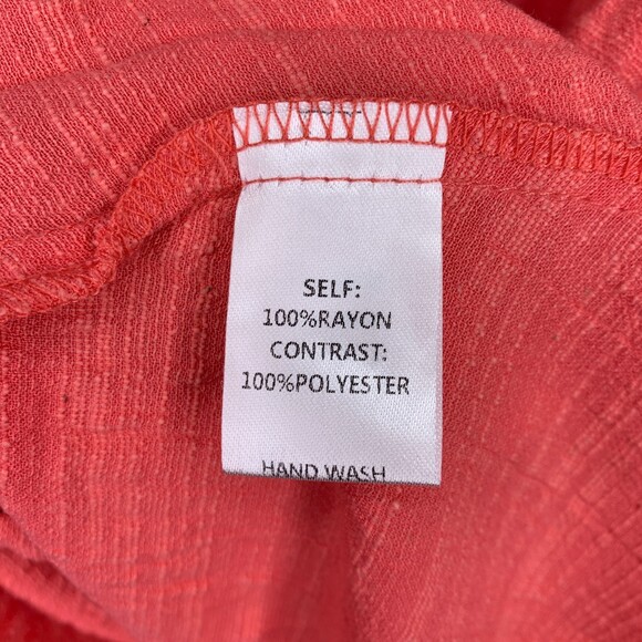 Easel swing tank top with sheer detail coral size small - Picture 9 of 12